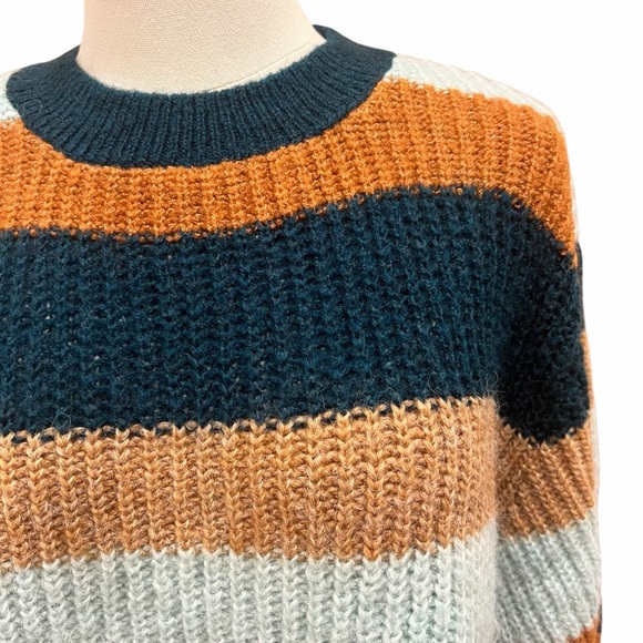 Zara Kids Striped Chunky Knit Sweater - Youth Large 13/14 - Picture 2 of 12